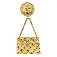 CHANEL (シャネル) マトラッセ ココマーク バッグモチーフ ピンバッジ ブローチ ゴールド GPのサムネイル