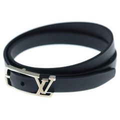 LOUIS VUITTON ブラスレ 二重巻き ブレスレット 黒 茶M6018E - メルカリ