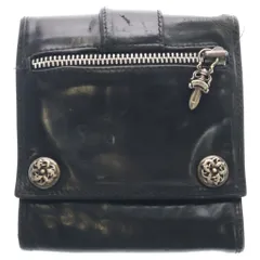 CHROME HEARTS (クロムハーツ) 3FOLD LARGE 3フォールド ケルティックボタン ダガージップ レザーラージウォレット ブラックのサムネイル