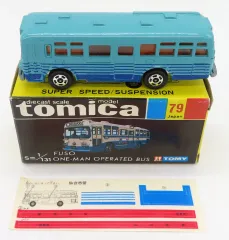 【中古】トミカ 1/131 三菱ふそう ワンマンバス 仙台市営バス(ライトブルー×ブルー/黒箱/日本製/1Hホイール) 「トミカ No.79」 バスフェアのサムネイル