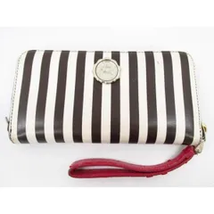 Henri Bendel ヘンリベンデル ストライプ ラウンドファスナー長財布 (小銭入れあり)♪AC8276のサムネイル