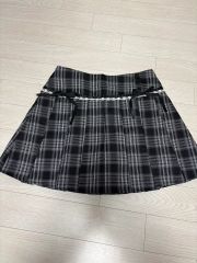 andmary♡miu pleats skirt /gray M - メルカリ
