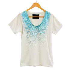  0910302447-08-003 yoshio kubo Tシャツ メタリックプリント ブルー コットン100%　サイズ2【MAN26】のサムネイル