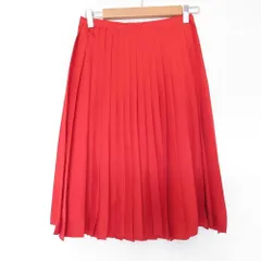 美品 Traditional Weatherwear トラディショナルウェザーウェア PLEATS MID SK ミディ丈 プリーツスカート S レッド レディース 古着 中古 USEDのサムネイル