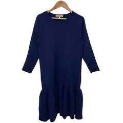 美品 22AW JUSGLITTY ジャスグリッティー ヘムフレアミニニットワンピース サイズ1 ブルー レディース 古着 中古 USEDのサムネイル