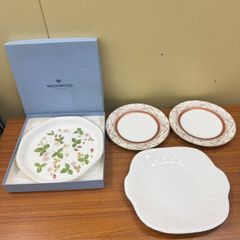 WEDGWOOD ワイルドストロベリーカジュアル オーバルプレート 2枚