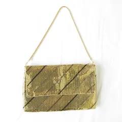 美品 UNITED ARROWS ユナイテッドアローズ チェーン パーティーバッグ ゴールドカラー レディース 古着 中古 USEDのサムネイル