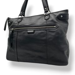 COACH コーチ トートバッグ ブラック レザー A4サイズ収納可 - メルカリ