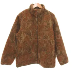 ジーユー GU nowartt 美品 ウィンドプルーフフリースジャケット ボア 迷彩柄 カモフラ柄 L 茶 ブラウン 349770 /IB のサムネイル