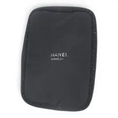 シャネル CHANEL メイクポーチ ブラック 黒  ツイードパイピング ブラック 黒 