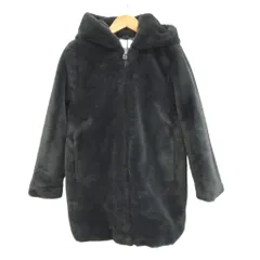 ザラ ZARA エコファーコート 152 黒 ブラック フード付き 長袖 ジップアップ /NP ■ECA006のサムネイル