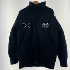 【中古品】 VANSON バンソン SKULL CROSS BONES ZIP KNIT JACKET スケルトン クロス ボーンズ ジップ ニット ジャケット アウター 【145-260617-sa-12-tei】のサムネイル