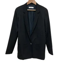 美品 Chloe クロエ ウール ストレッチ シングル テーラードジャケット サイズ34 ブラック レディース 古着 中古 USEDのサムネイル