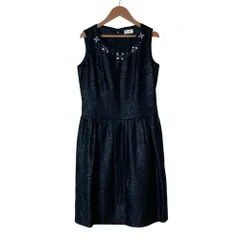 新品同様 Harrods ハロッズ ノースリーブ ビジュー ワンピース 3 ブラック レディース 古着 中古 USEDのサムネイル