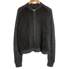 良品 JOSEPH ジョセフ ファー切替 ニット ジャケット ブルゾン M ダークグレー レディース 古着 中古 USEDのサムネイル