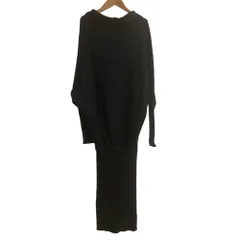 美品 ALLSAINTS オールセインツ カシミヤブレンド ドルマンスリーブ コクーン ニットワンピース XSサイズ ダークグレー レディース 古着 中古 USEDのサムネイル