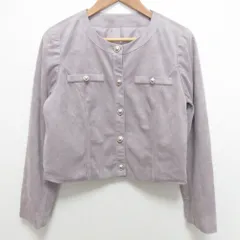 美品 24AW PROPORTION BODY DRESSING プロポーションボディドレッシング フェイクスウェードノーカラーブルゾン サイズＭ グレージュ レディース 古着 中古 USEDのサムネイル