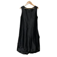 美品 VERA WANG ヴェラウォン シルクコットン ノースリーブ ドレス ワンピース ブラック レディース 古着 中古 USEDのサムネイル