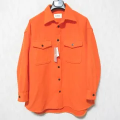 未使用 BEAMS BOY ビームスボーイ メルトン CPOジャケット オーバーサイズ シャツジャケット 13-18-0942-195 オレンジ レディース 古着 中古 USEDのサムネイル