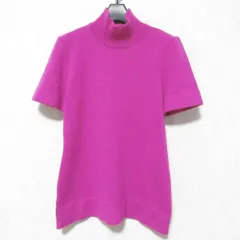 美品 FOXEY BOUTIQUE フォクシーブティック カシミヤ100％ ショートスリーブ ニット サイズ40 パープル レディース 古着 中古 USEDのサムネイル