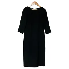 美品 narciso rodriguez ナルシソ ロドリゲス バックジップ 7分袖 膝丈ワンピース サイズ38 ブラック レディース 古着 中古 USEDのサムネイル