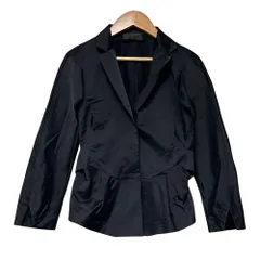 良品 narciso rodriguez ナルシソ ロドリゲス サテン ジャケット サイズ38 ブラック レディース 古着 中古 USEDのサムネイル