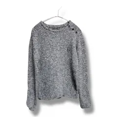 ZADIG&VOLTAIRE ザディグエヴォルテール スカル刺繍ニット エルボーパッチ アルパカ混 長袖 プルオーバー レディース グレー 秋 ゴーゴー古着久喜倉庫店 4 No.K2231のサムネイル
