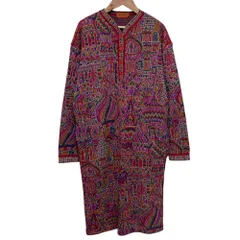 美品 MISSONI ミッソーニ ヘンリーネックニットワンピース サイズ42 パープル レディース 古着 中古 USEDのサムネイル
