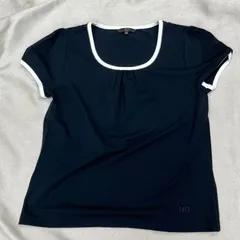 Daks ダックス　カットソー　半袖　Tシャツ　ロゴ刺繍　黒　ブラック　40サイズ　レディース　日本製のサムネイル