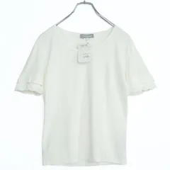 【新品タグ付】マックスマーラ Max Mara★フリルスリーブ ♪半袖カットソー サイズM 白系 z21165のサムネイル