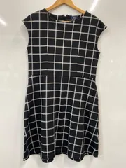 PB69⚫︎PART2 BY JUNKO SHIMADA⚫︎パート2バイジュンコシマダ⚫︎ワンピース⚫︎ノースリーブ⚫︎ストレッチ⚫︎綿混⚫︎チェック⚫︎レディース⚫︎size L⚫︎黒白のサムネイル