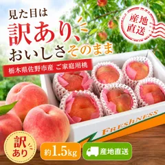 【ＪＡ佐野】 桃 もも モモ 約1.5kg 訳あり 栃木県産 佐野市産 小林果樹園 産地直送 家庭用 フルーツ 果物 白桃 ギフト 家庭用 お取り寄せ 旬の桃 送料無料のサムネイル