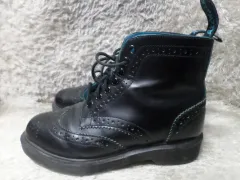 220-225 DR. MARTENS ドクターマーチン 7ホール ウォーカーブーツ ウイングチップ ブラック ミント アントニ
