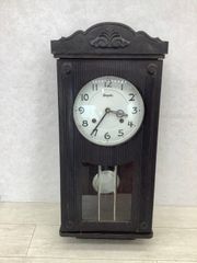 マコにゃん様専用品 Meiji昭和レトロ 渦りんボンボン 8日巻柱時計 稼働