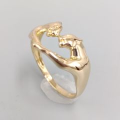 K18パンサーリング サファイヤダイヤモンドリング ゴールド 18K18金 