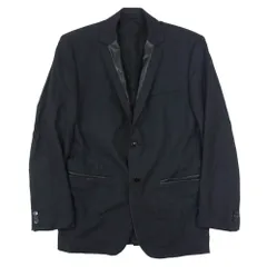 VERSACE ヴェルサーチ フェイクレザー切替 テーラード ジャケット ブラック系 50【中古】のサムネイル