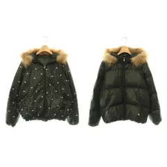 フランシュリッペ franche lippee ラクーンファー付き リバーシブル ダウンジャケット ジップアップ M ブラック /HK ■OSのサムネイル
