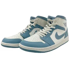 【中古】NIKE | ナイキ Women's Air Jordan 1 Mid "University Blue"/ウィメンズ エアジョーダン1 ミッド "ユニバーシティブルー" スニーカー 靴　BQ6472-141 ホワイト×ブルー 29cm【尾張小牧店】のサムネイル