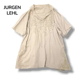 Jurgen Lehl　ヨーガンレール　 刺繍　半袖　プルオーバー 　チュニック　スリットのサムネイル