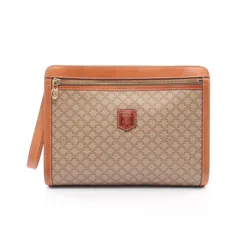 セリーヌ CELINE セカンドバッグ クラッチバッグ マカダム ベージュ/ブラウン PVCコーティングキャンバス レザー マカダム セカンドバッグ メンズ Used Bのサムネイル