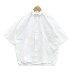 TICCA ティッカ スクエアビッグ 半袖 コットン シャツ 美品 0231401003 TBCS-003 無地 シンプル カジュアル レディース フリーサイズ ホワイト トップス DL19340■のサムネイル