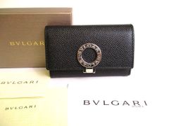 未使用品 箱付き BVLGARI ブルガリ キーケース サークル金具 ブラック