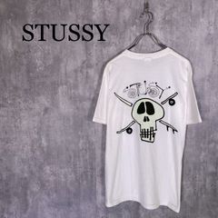 背面ビッグスカル】オールドステューシー古着バックプリントTシャツ