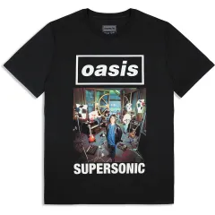 【公式新品】OASIS - SUPERSONIC SINGLE COVER BLACK  (Ex-Tour) オアシスTシャツのサムネイル