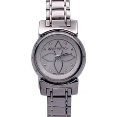 【値下げ】 LOUIS VUITTON ルイ・ヴィトン タンブール ビジュ 腕時計 Q151C レディース ステンレススチール ホワイト シルバー 中古のサムネイル