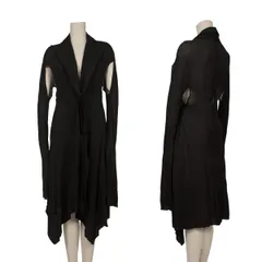 ヨウジヤマモト ファムYohji Yamamoto FEMME サイドオープン切替デザインアウトシームジャケット 黒2のサムネイル