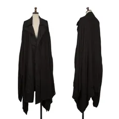 ヨウジヤマモト ファムYohji Yamamoto FEMME 異素材切替ドロップショルダーコート 黒1のサムネイル