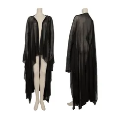 ヨウジヤマモト ファムYohji Yamamoto FEMME シアードレープロングカーディガン 黒2のサムネイル