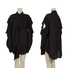 ヨウジヤマモト ファムYohji Yamamoto FEMME テンセルカッティングスリーブブラウス 黒2のサムネイル