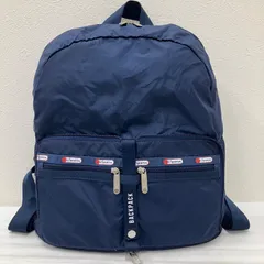 4976　LeSportsac　レスポートサック　リュック　バックパック　 ネイビー系　紺　TRAVEL PKABLE BACKPACK　 ナイロン　軽量　HERITAGE RAVEN　折り畳み　コンパクト　 レディースのサムネイル